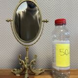 Empire style table mirror in gilded bronze