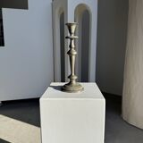 Large antique silver-plated candlestick H29 D10.5