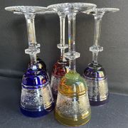 Josephinenhütte - red wine glasses (5) - Art Nouveau - Cut and engraved Crystal Roemer