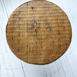 Wicker and metal coffee table