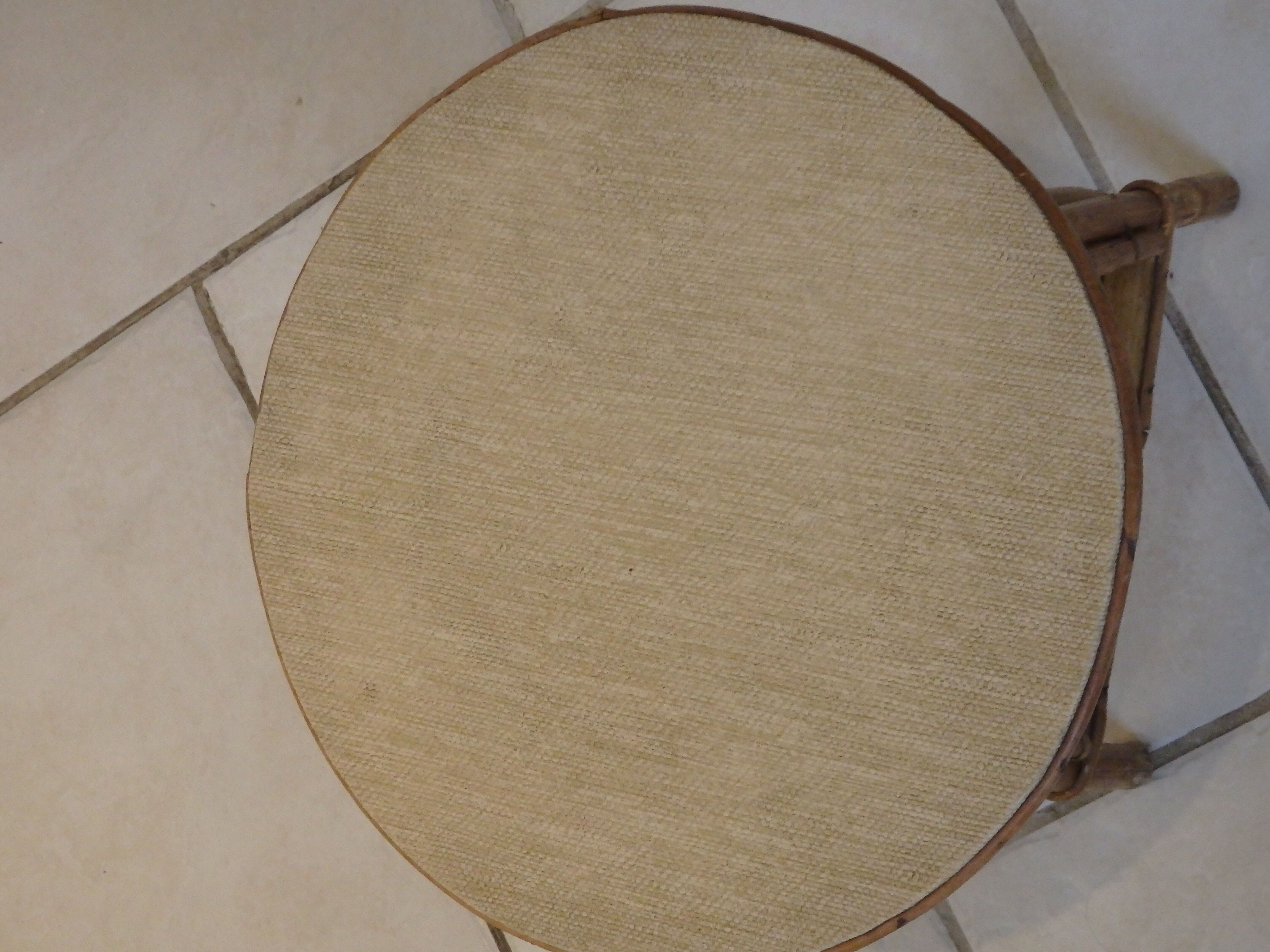 Side table vintage rattan