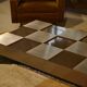 Designer coffee table with a checkerboard pattern attributed to Roberto Monsani 1970s.