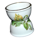 Vintage Paris porcelain egg cup with yellow flower decor