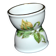 Vintage Paris porcelain egg cup with yellow flower decor