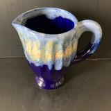 Ceramic pitcher enamels blue