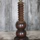 Wood lamp, turned wooden lamp base, table lamp, living room lamp.