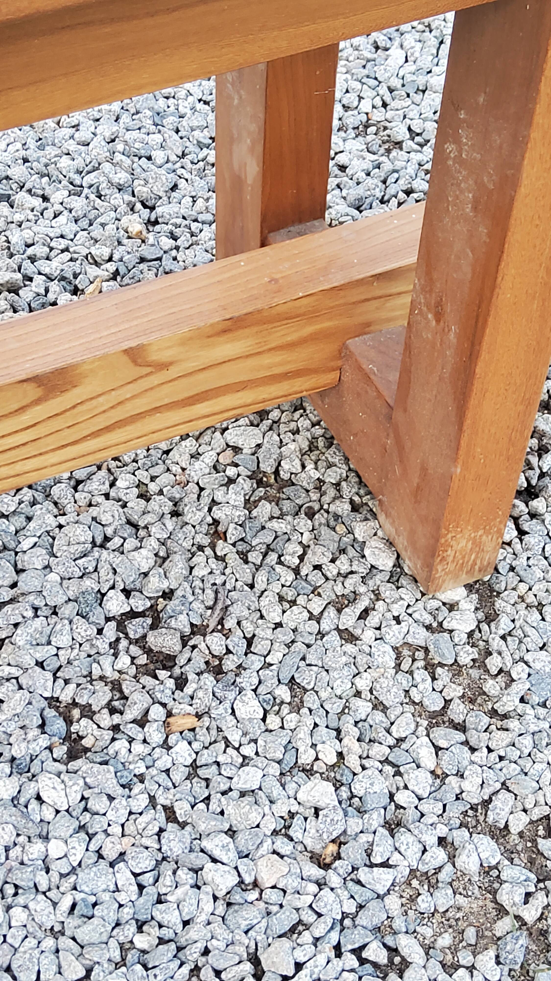 Solid elm bench from the 70s