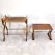 Beautiful pair of vintage teak tables – Serving table - Benoit-Guyot Lyon