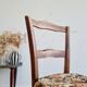 Chaises bistrot anciennes en bois - assise fleurie