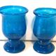 Bougeoirs Verre Soufflé Bleu