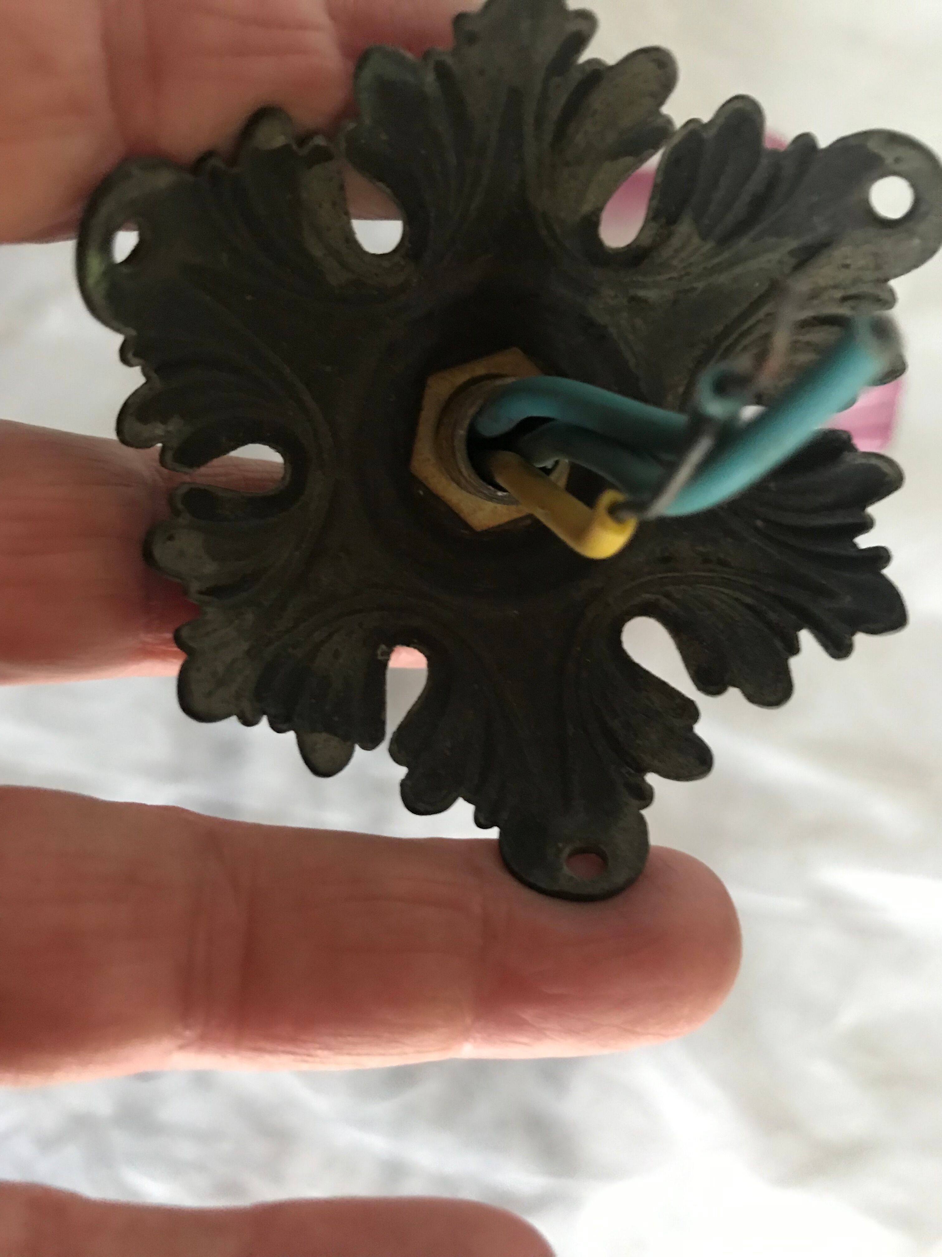Copper art deco wall light