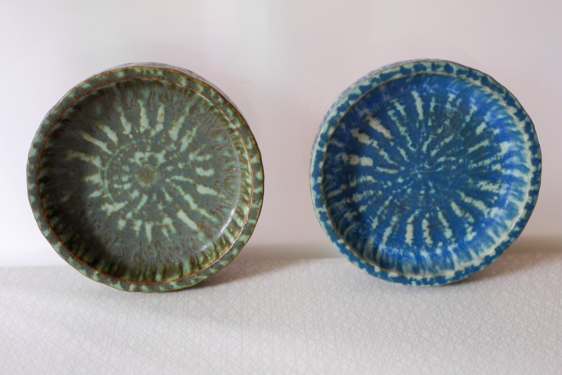 Scandinavian art pottery Birka bowls by Gunnar Nylund for Rörstrand, 1960s, set of 2