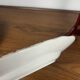 Set of 6 English flat plates, red tones