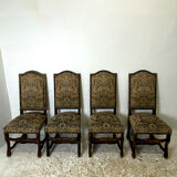Set of 8 Louis XIII style chairs
