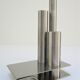 Sculptural vase stainless steel tubes design 70s space age letang remy