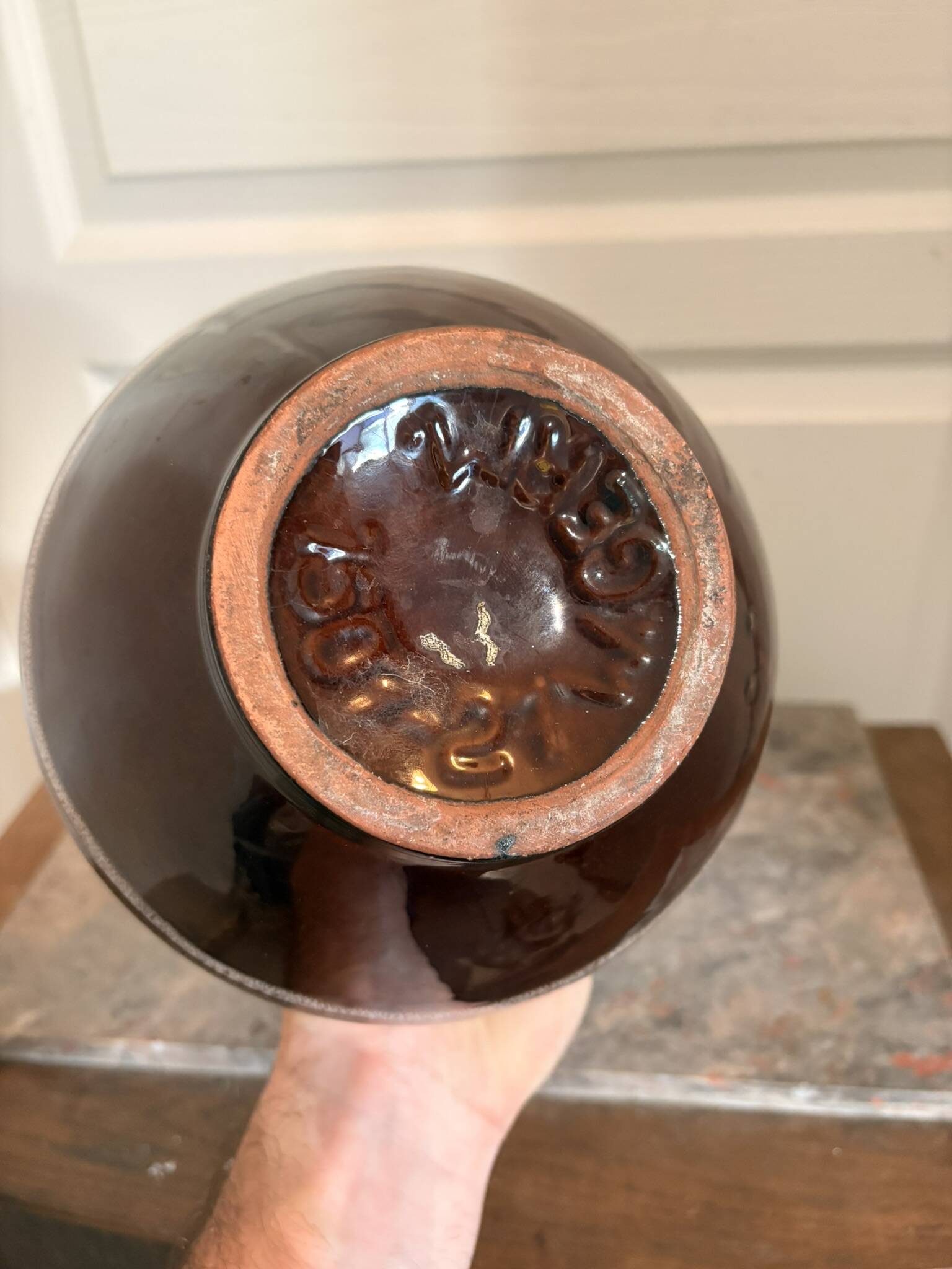 Vintage Glazed Ceramic Pot Vase Carstens Germany 1970