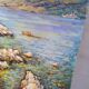 Provencal landscape calanque oil / cardboard signed 85/56cm