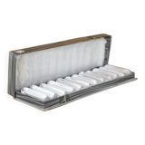 vintage knife holder X 12, Daum Cristal France knife rest, vintage signed cutlery holder