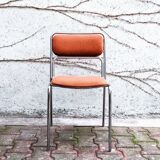 70s metal and fabric chair