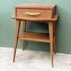 Pair of bedside tables, 1950s, compass legs