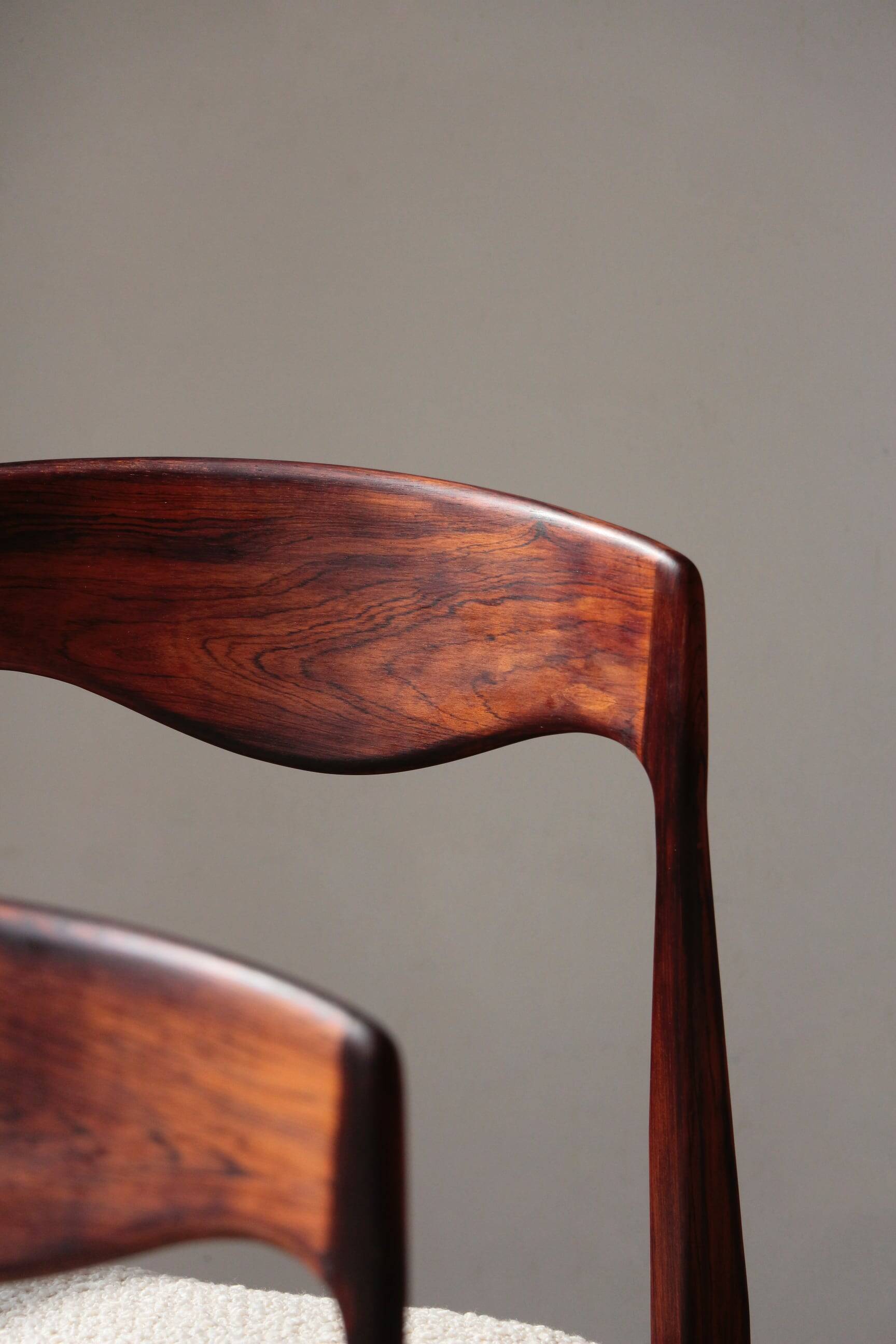 Set of 4 Scandinavian rosewood chairs – Otto Møller style | Vintage