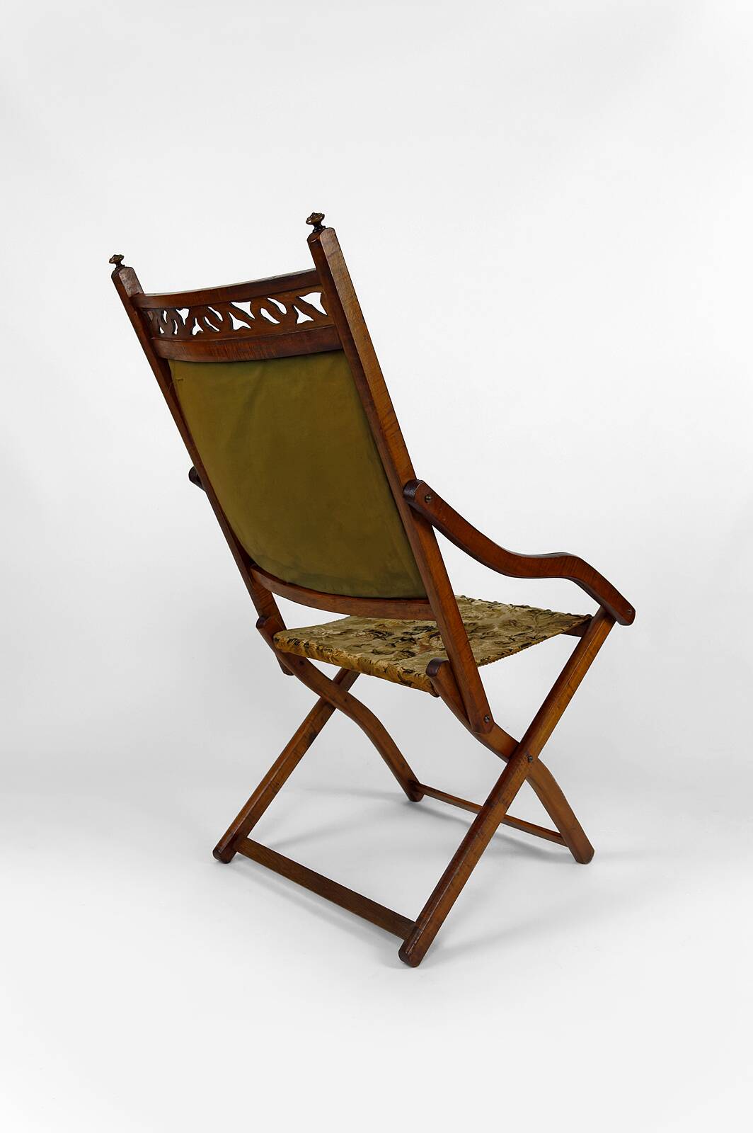 Victorian "safari" folding chair, United Kingdom, Arts & Crafts, circa 1880