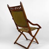 Victorian "safari" folding chair, United Kingdom, Arts & Crafts, circa 1880