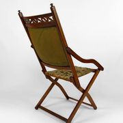 Victorian "safari" folding chair, United Kingdom, Arts & Crafts, circa 1880