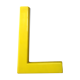 Lettre "L" vintage plexi jaune années 70