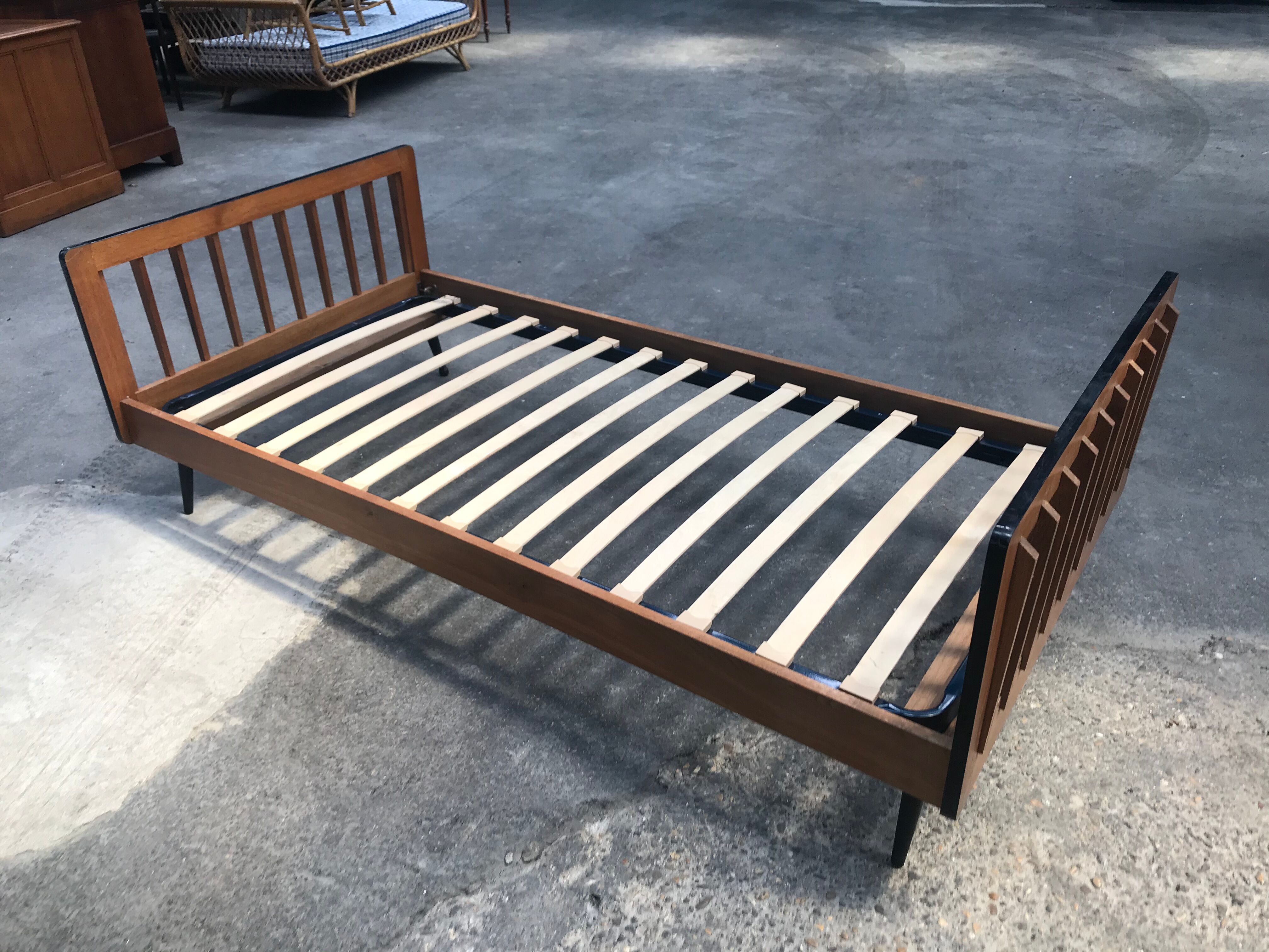 Vintage oak bed 1950