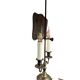 Two-light bronze table lamp