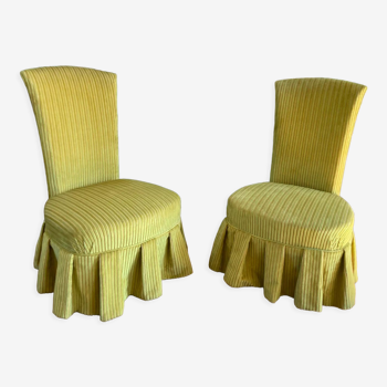Velvet armchairs