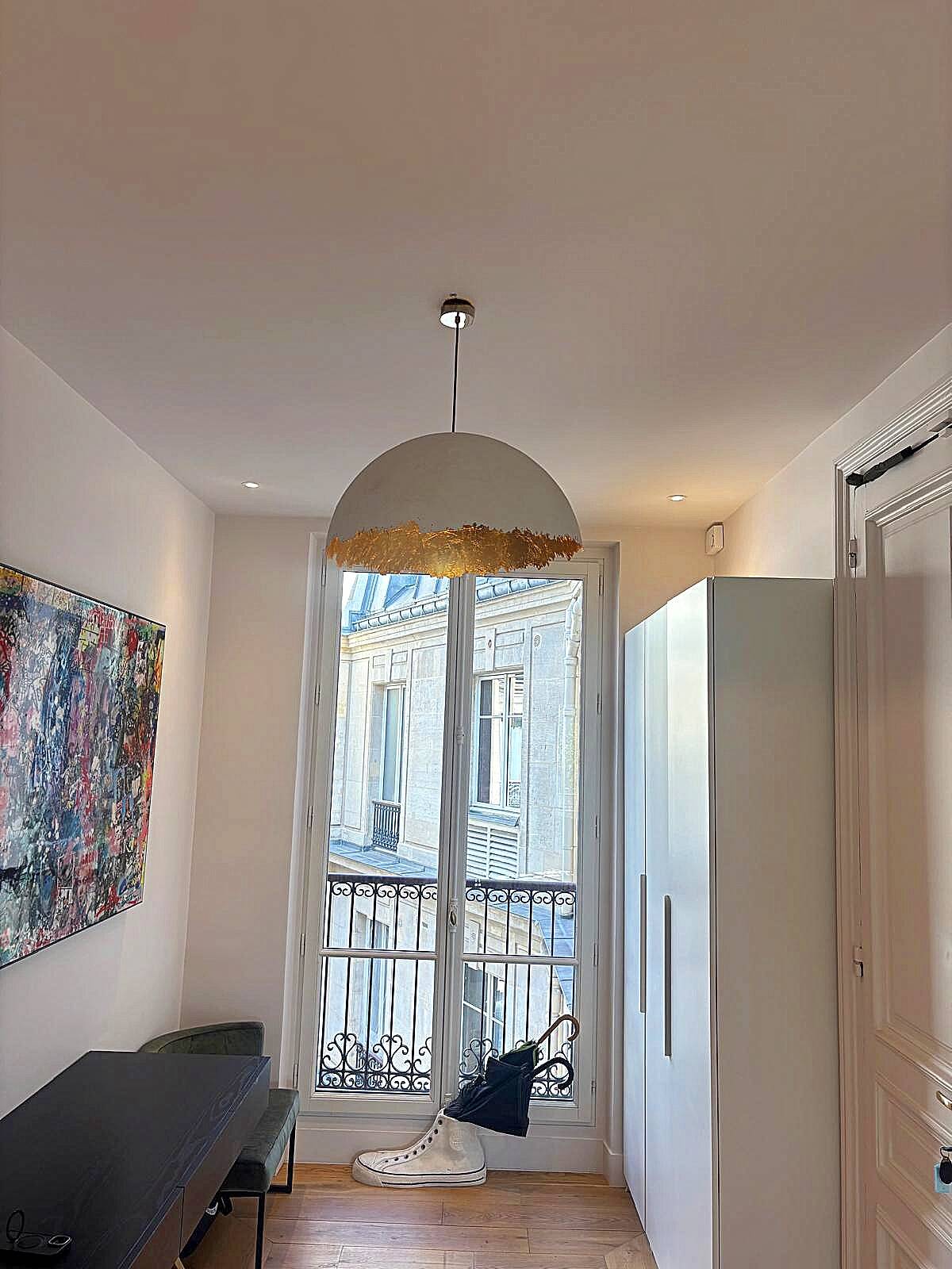 Suspension PostKrisi 49 Catellani & Smith, Ø 60 cm, gold leaf (2 available)