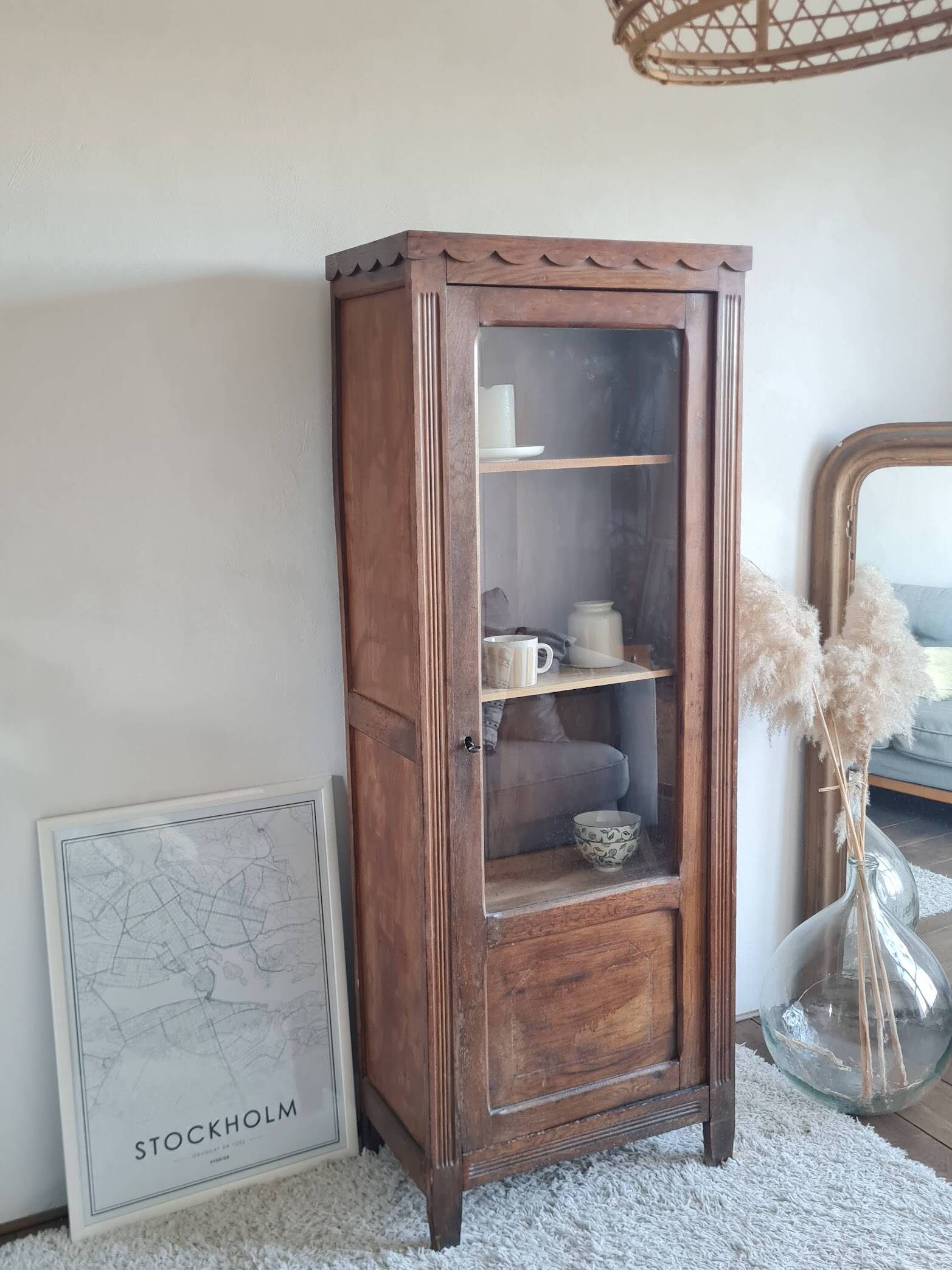 Glass-fronted Parisian wardrobe