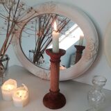 Vintage wooden candle holder