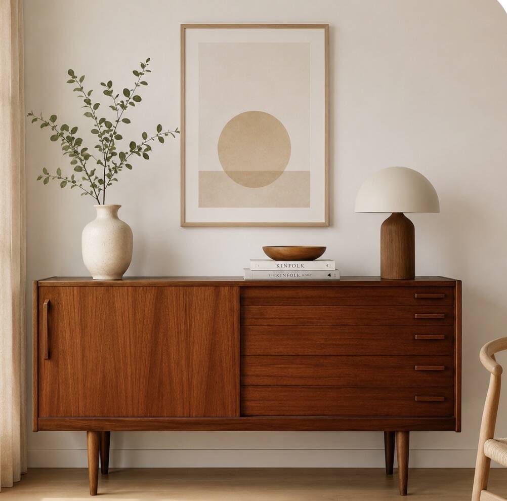 Vintage Scandinavian teak sideboard 1970s