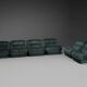 Large modular sectional 'Nuvolone' sofa by Rino Maturi, Italy 1960s