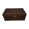 Ancien boîte asiatique en bois sculpté