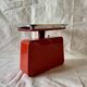 Stube vintage red lacquered metal kitchen scale - force 10