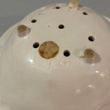 Fruit drainer salad bowl in slip signed FC vintage