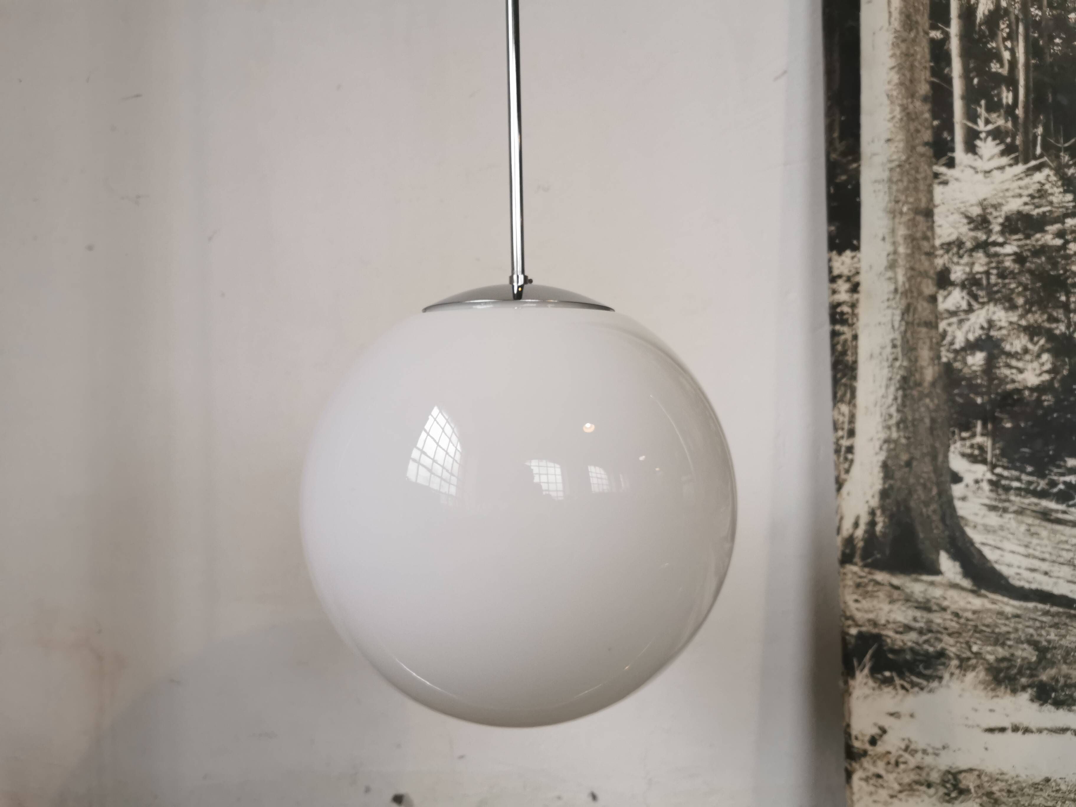 Technolumen white opaline ball pendant light