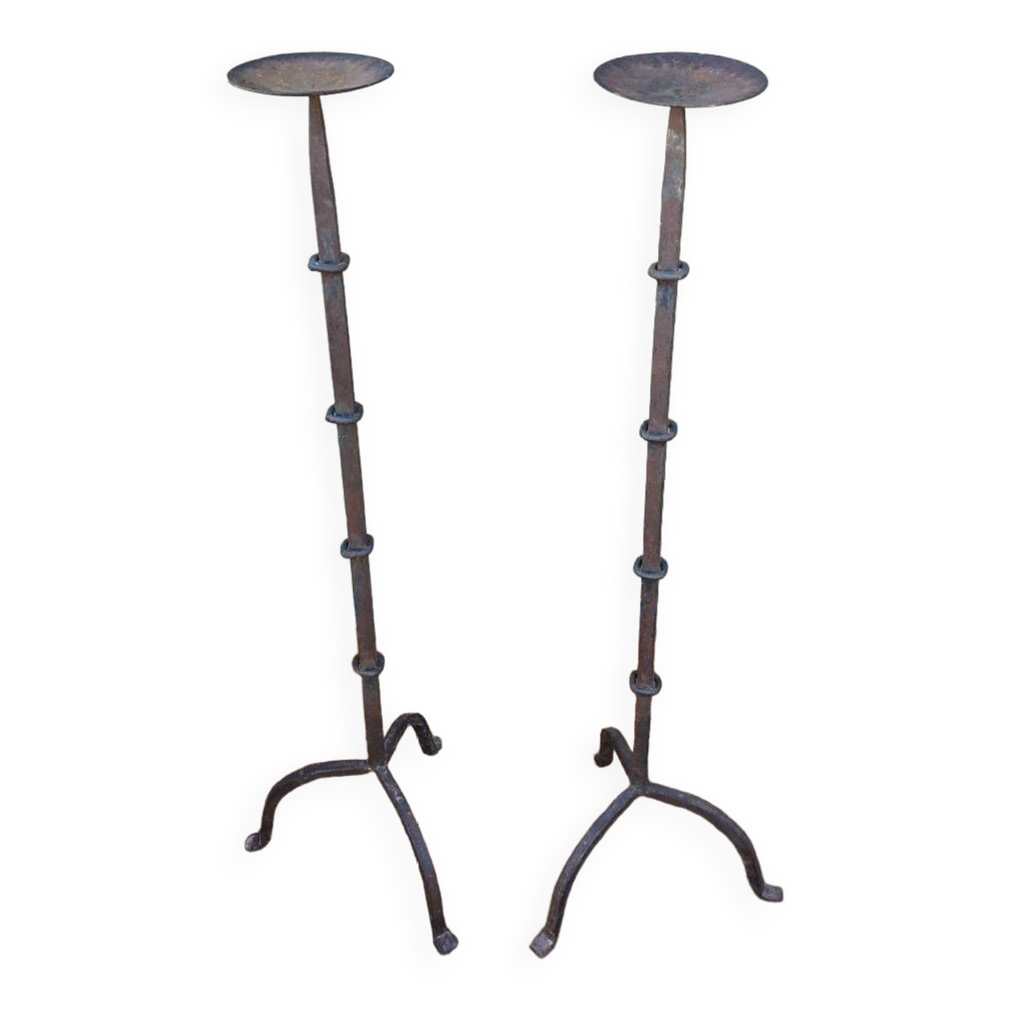 Duo de grands porte bougies