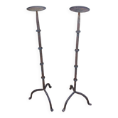 Duo de grands porte bougies