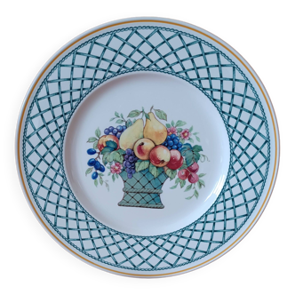 6 Villeroy and Boch Basket Dessert Plates, diameter 21 cm