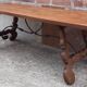 Spanish table with oak lyre legs (19th century)