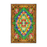 Hand-knotted vintage rose brown kilim 210 cm x 313 cm