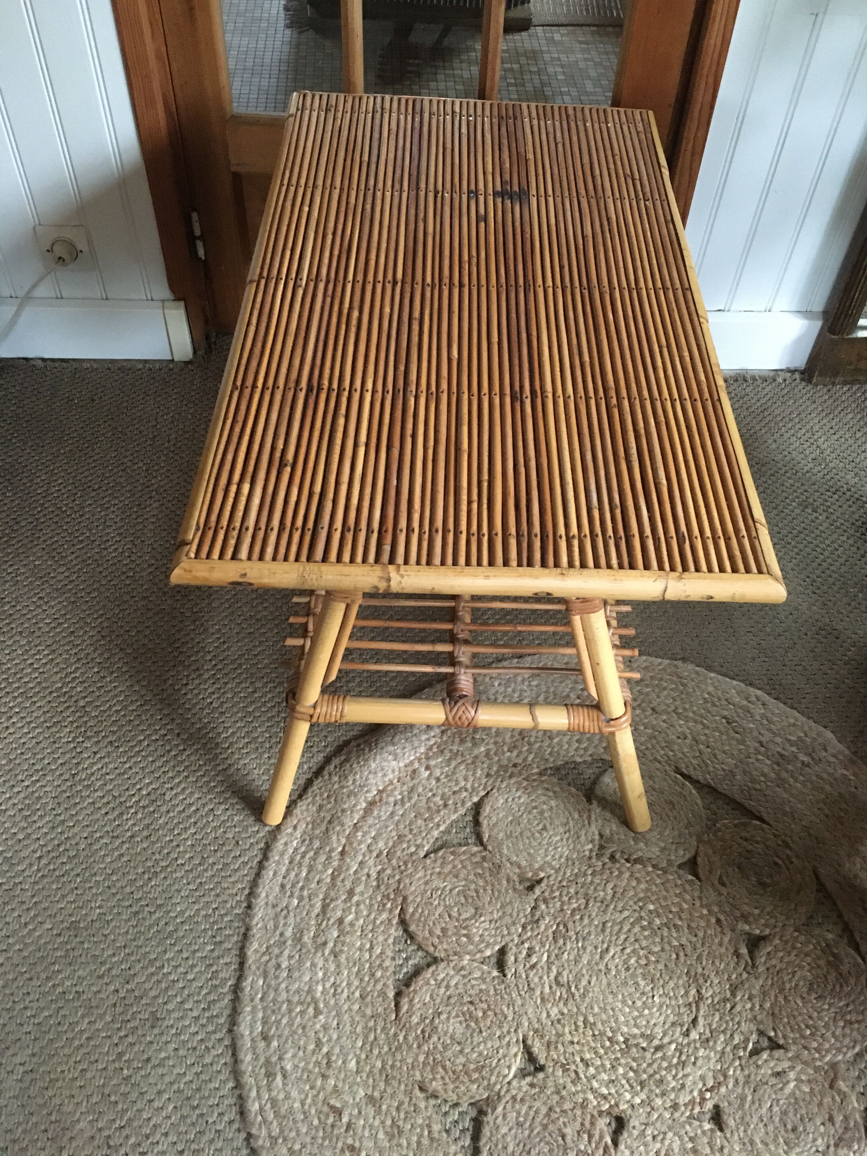 Rattan coffee table