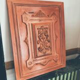 Decorative Hand-Painted Old Wooden Door Panel, Unique Piece