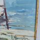 Breton seascape painting in the port of Guilvinec in 2002 by Antoine Stanisiere
