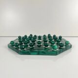 Jeu de solitaire en malachite de forme octogonale, 1950/70